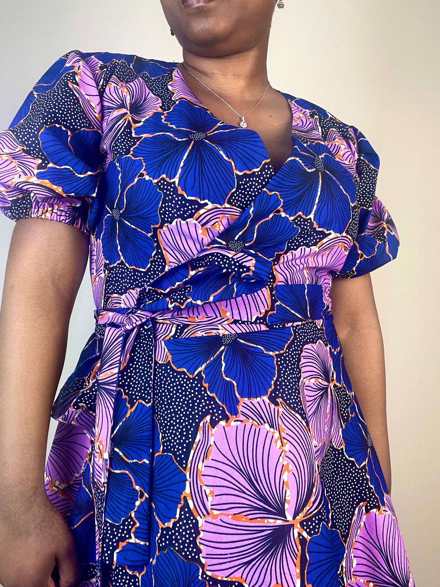 Majesty wrap midi dress