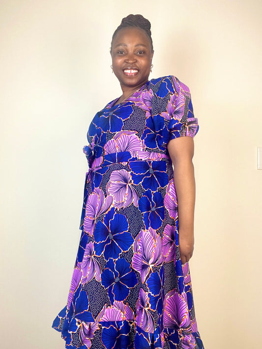 Majesty wrap midi dress